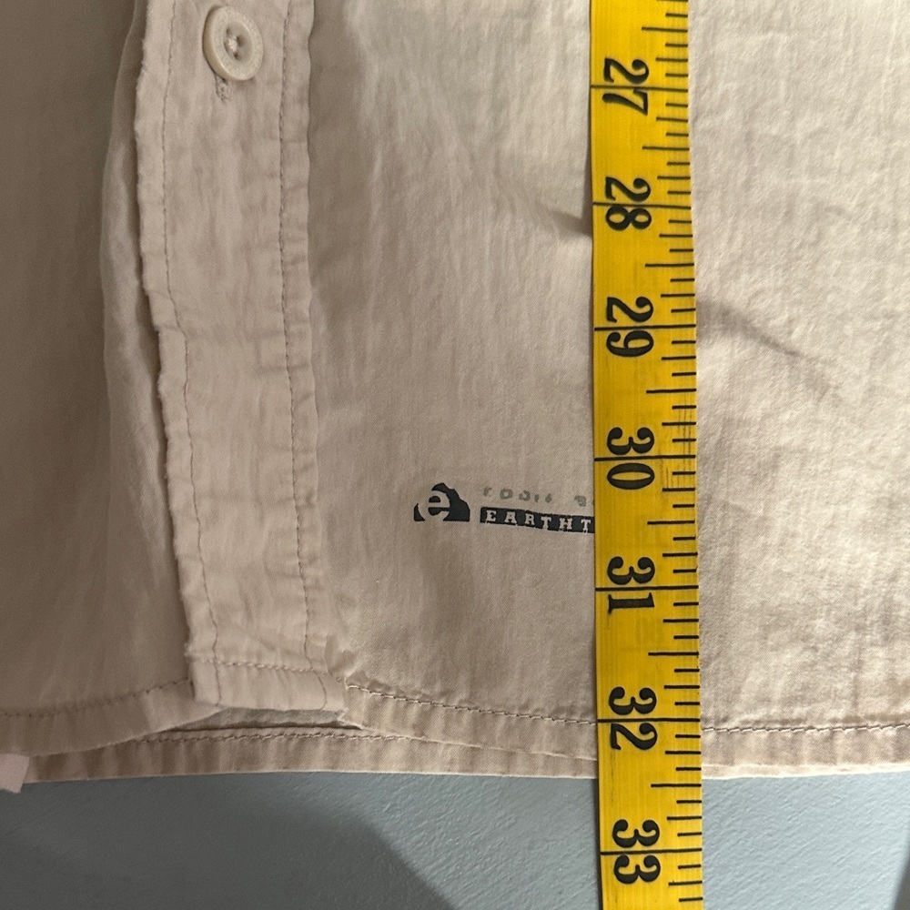 Vintage 90s Eddie Bauer Legend Tan Button Down Shirt Large Tall Gorpcore Fishing - Picture 7 of 7